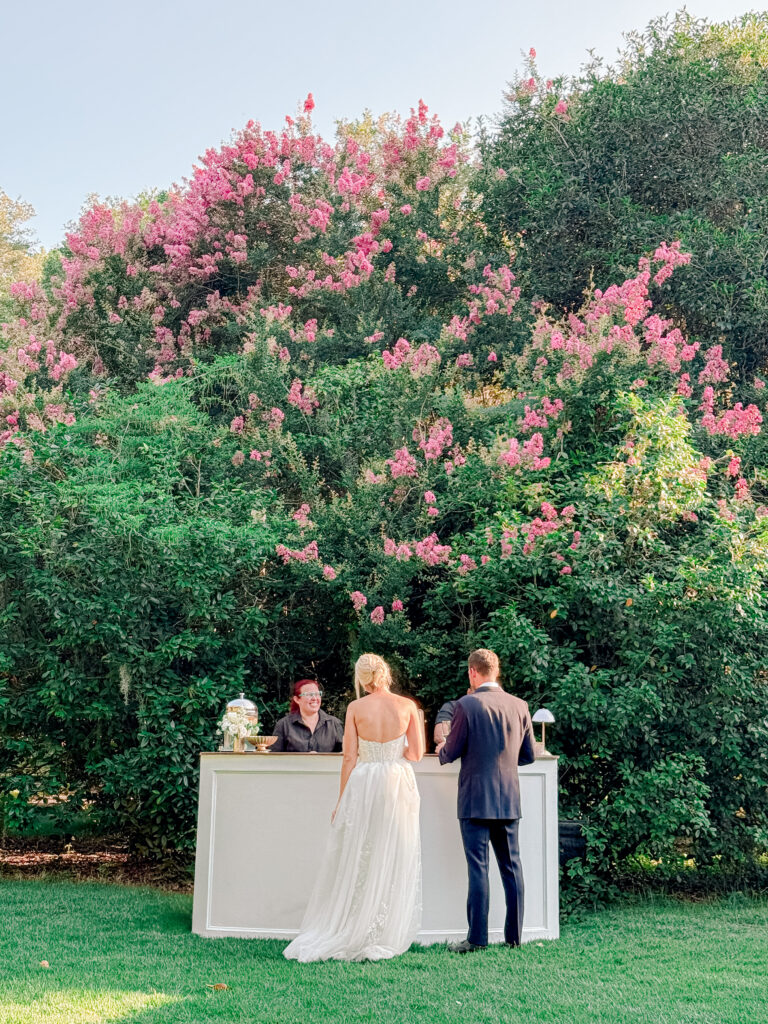 bride and groom at legare waring house in charleston